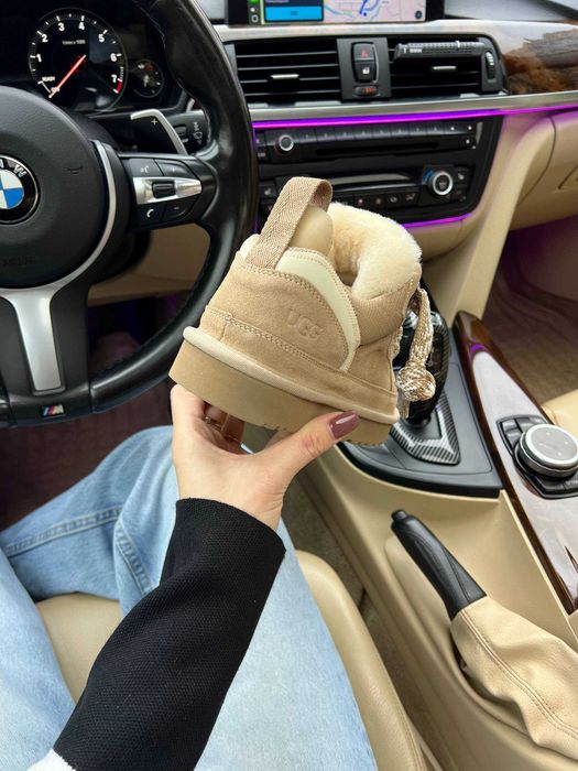 Женские ботинки UGG Lowmel Sneaker Beige 36-41 Натур Овчина! Купить!