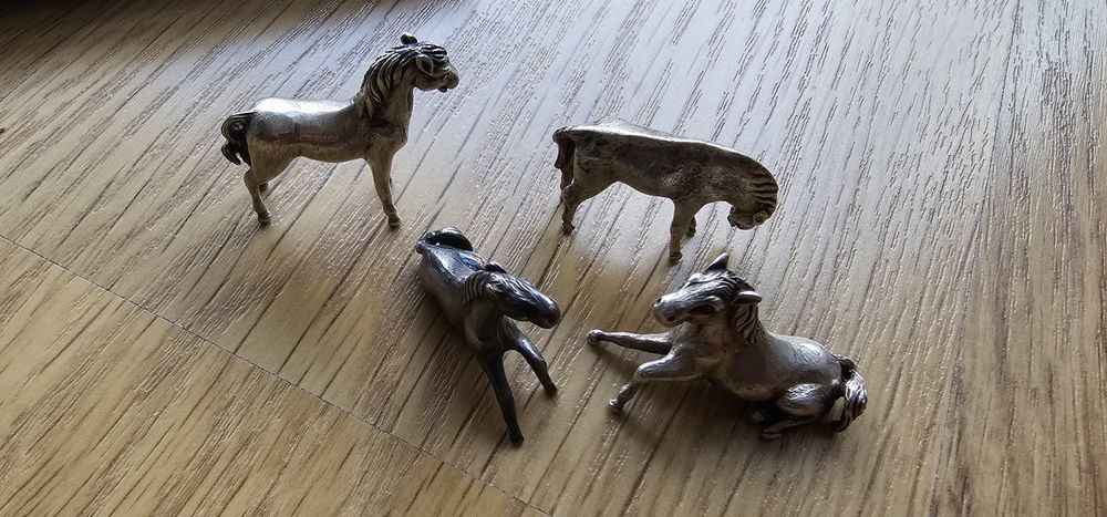 cavalos em prata maciça,