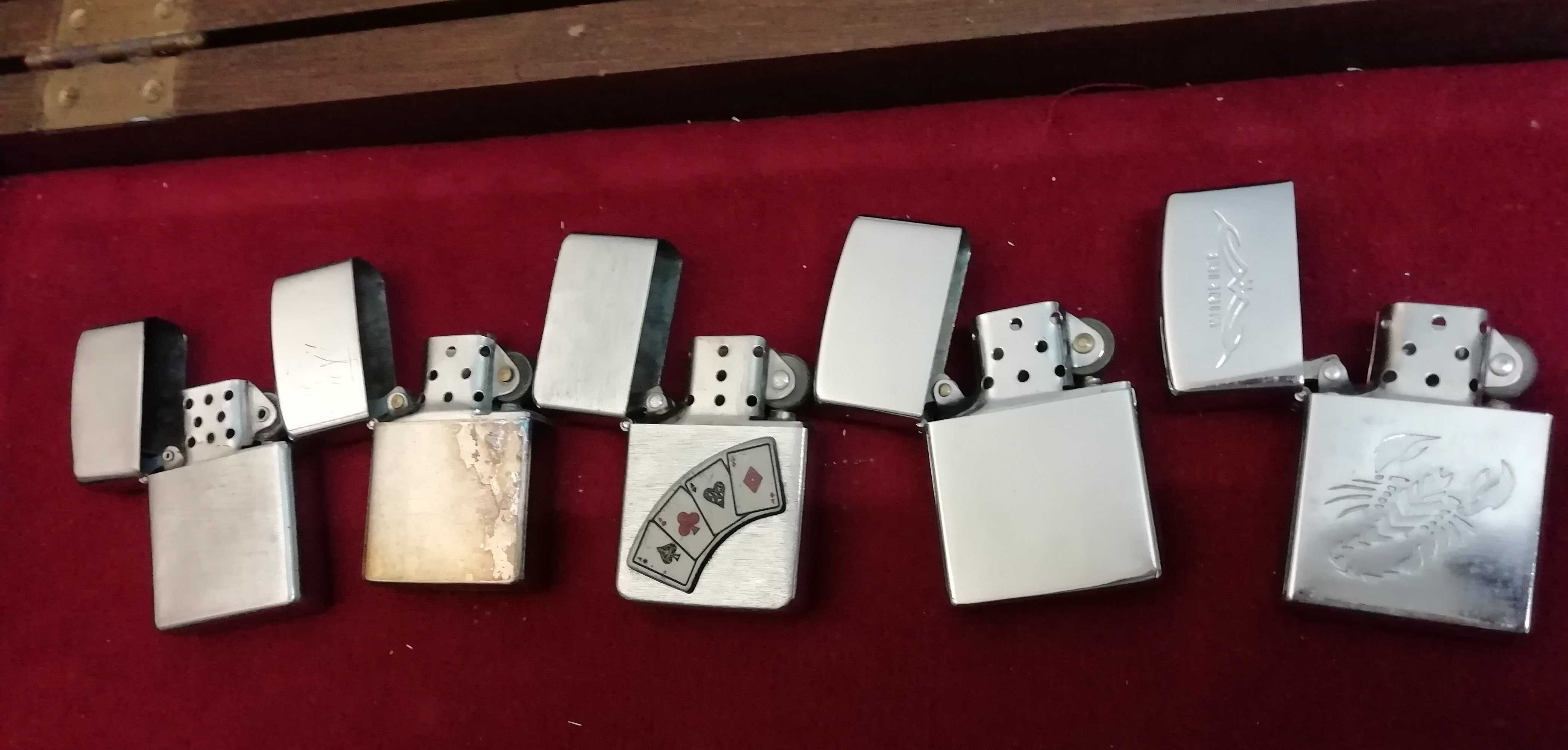 Isqueiros tipo Zippo em bom estado - Lote de 27 Isqueiros de coleção