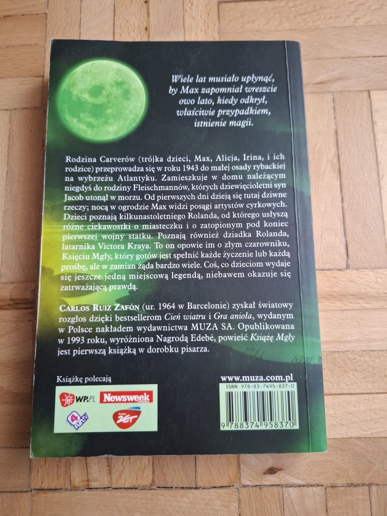 Książka "Książę Mgły" Carlos Ruiz Zafon