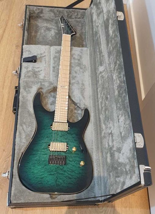 ESP E-II Mirage M-II NT turkusowy Bare knuckle Gotoh Hipshot Luminlay