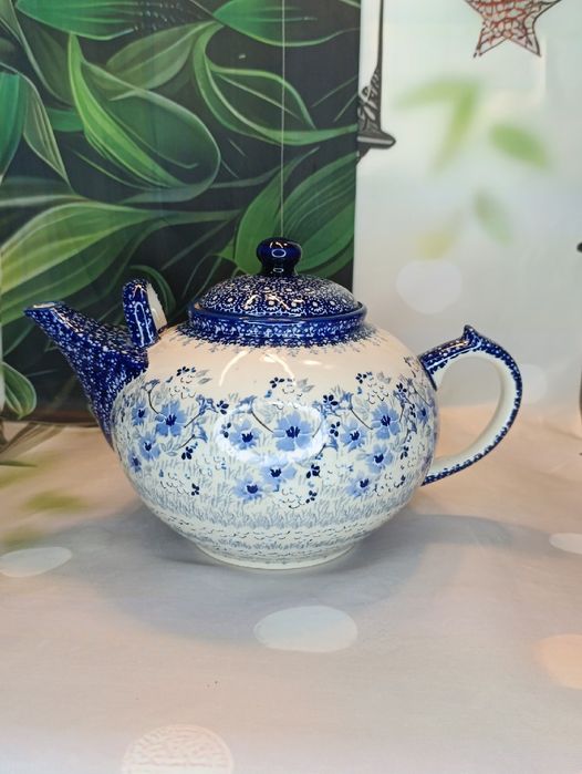 Czajnik imbryk ceramiczny Bolesławiec duży 3l Ceramika .Super Unikat