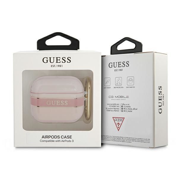 Guess  Gua3Hhtsp Airpods 3 Cover Różowy/Pink Strap Collection