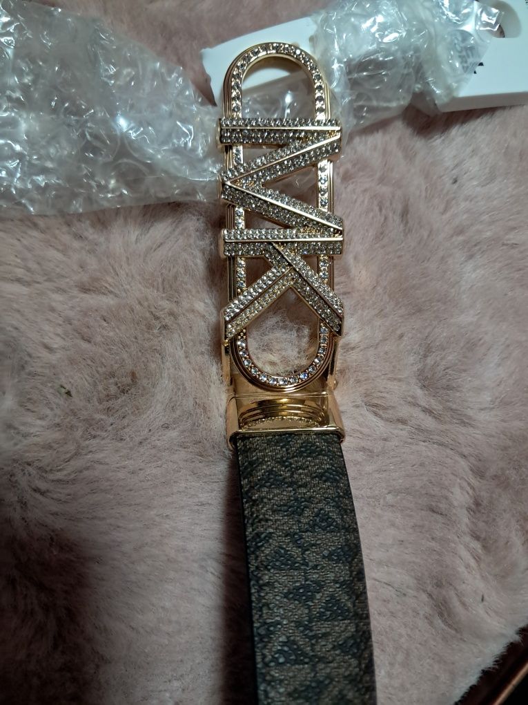 Michael Kors pasek twist belt dwustronny logowany monogram skórzany re