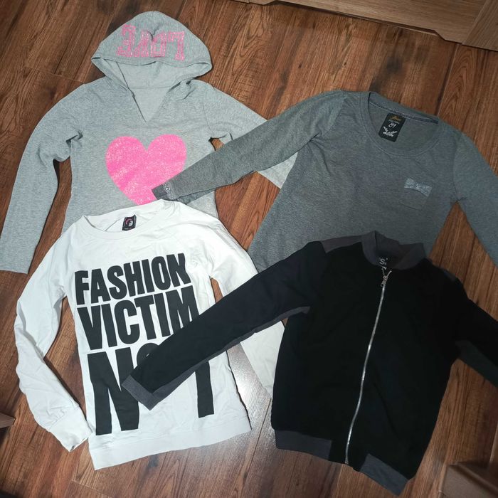 4x bluza sweterek dla dziewczynki r.152/158/160 r.S
