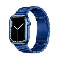 Pasek Bransoleta Metal Fa10 Do Apple Watch 42/44/45/49Mm Niebieska