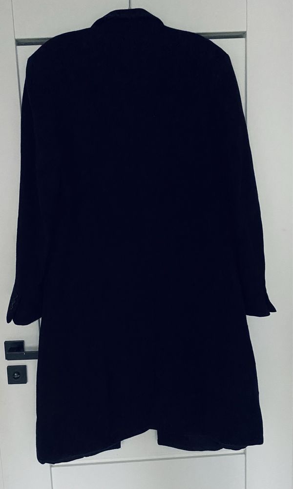 Dlugi welnisny plaszcz z kaszmirem oversize 38/M