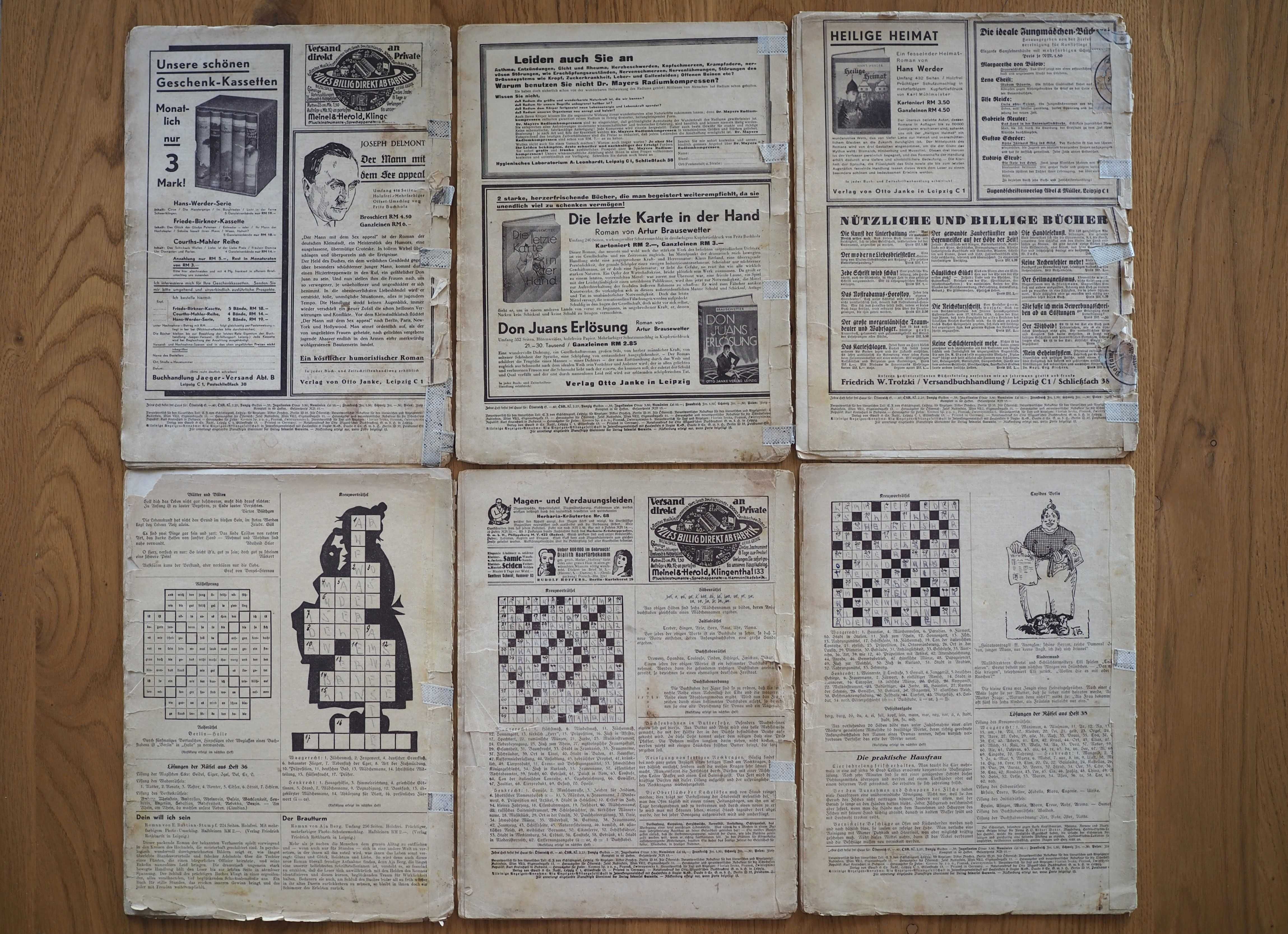 Stare niemieckie gazety 1933r, 24 sztuki