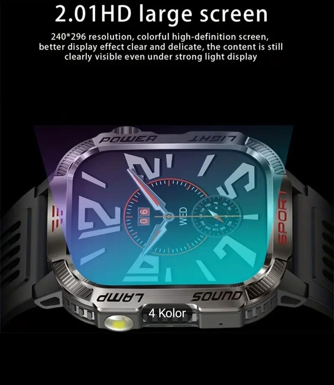Zegarek męski smartwatch.