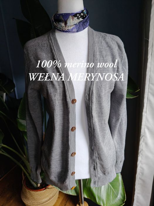 Wełniany kardigan szary Matinique S