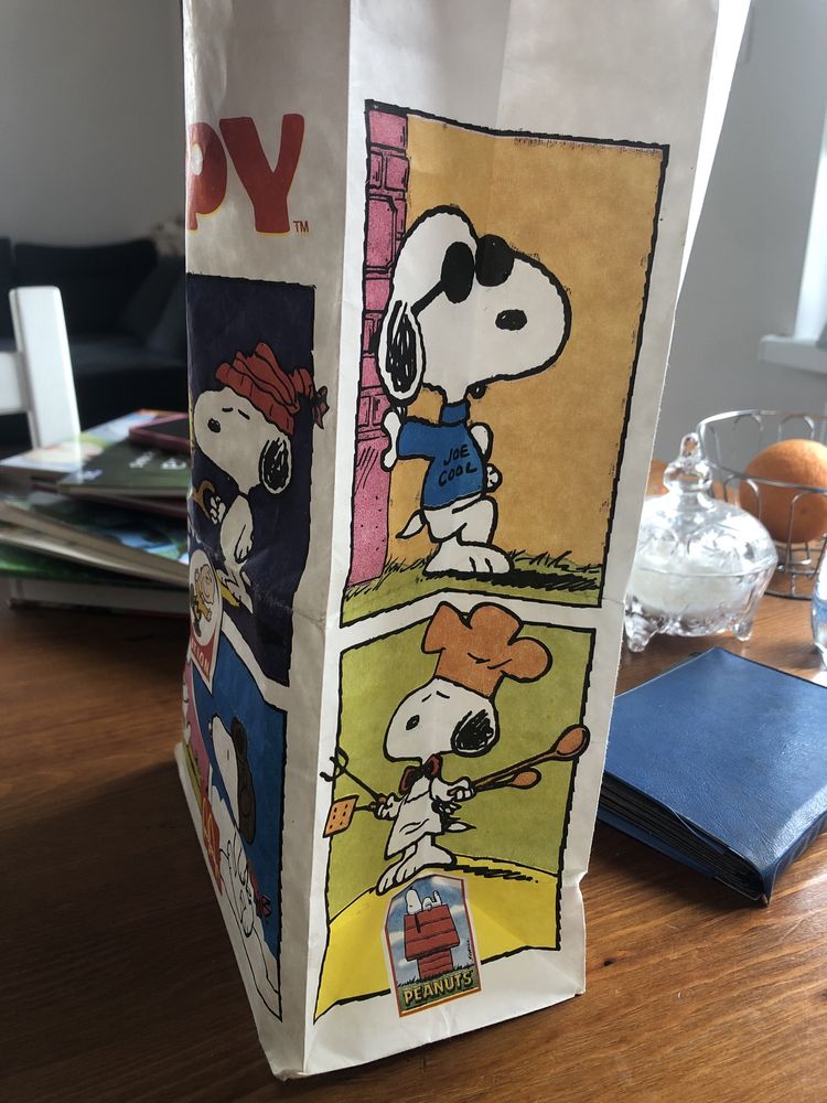 Torba papierowa McDonald’s Snoopy , 2000, unikat.