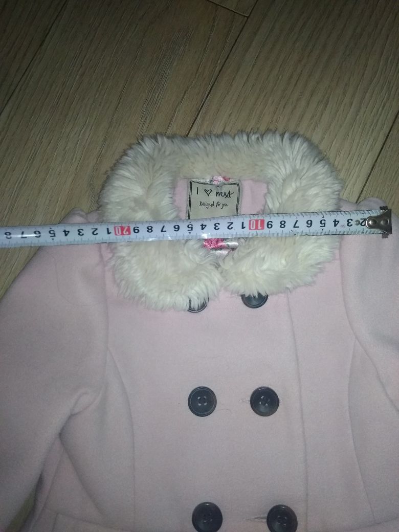 Пальто на девочку 1 - 4  года next розовое