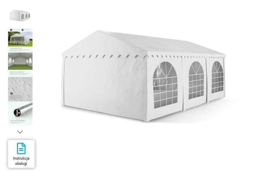 Poszycie dach namiotu pawilonu imprezowego 4x6m 500 g/m2 nowe