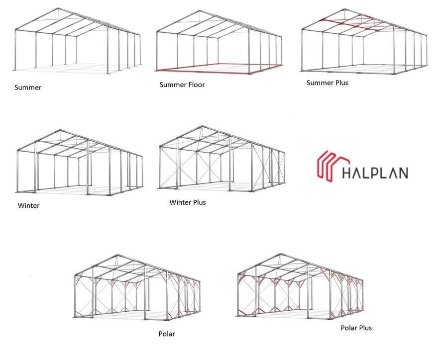 6x10x3m Hala magazynowa namiot przemysłowy handlowy całoroczna MSD W