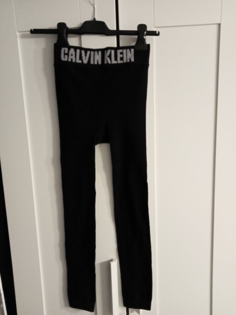 Calvin Klein czarne legginsy L