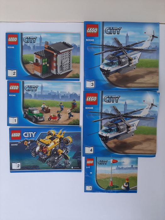 Лише інструкції Лего Сіті. Lego City 3178, 60046, 60092
3180,
60046 (к