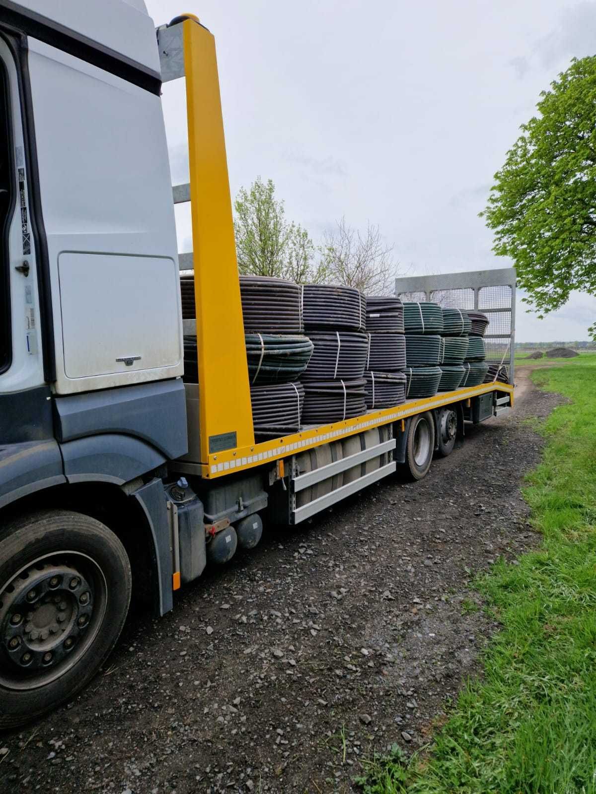 Transport maszyn rolniczych, wózki widłowe, koparki do 15 ton