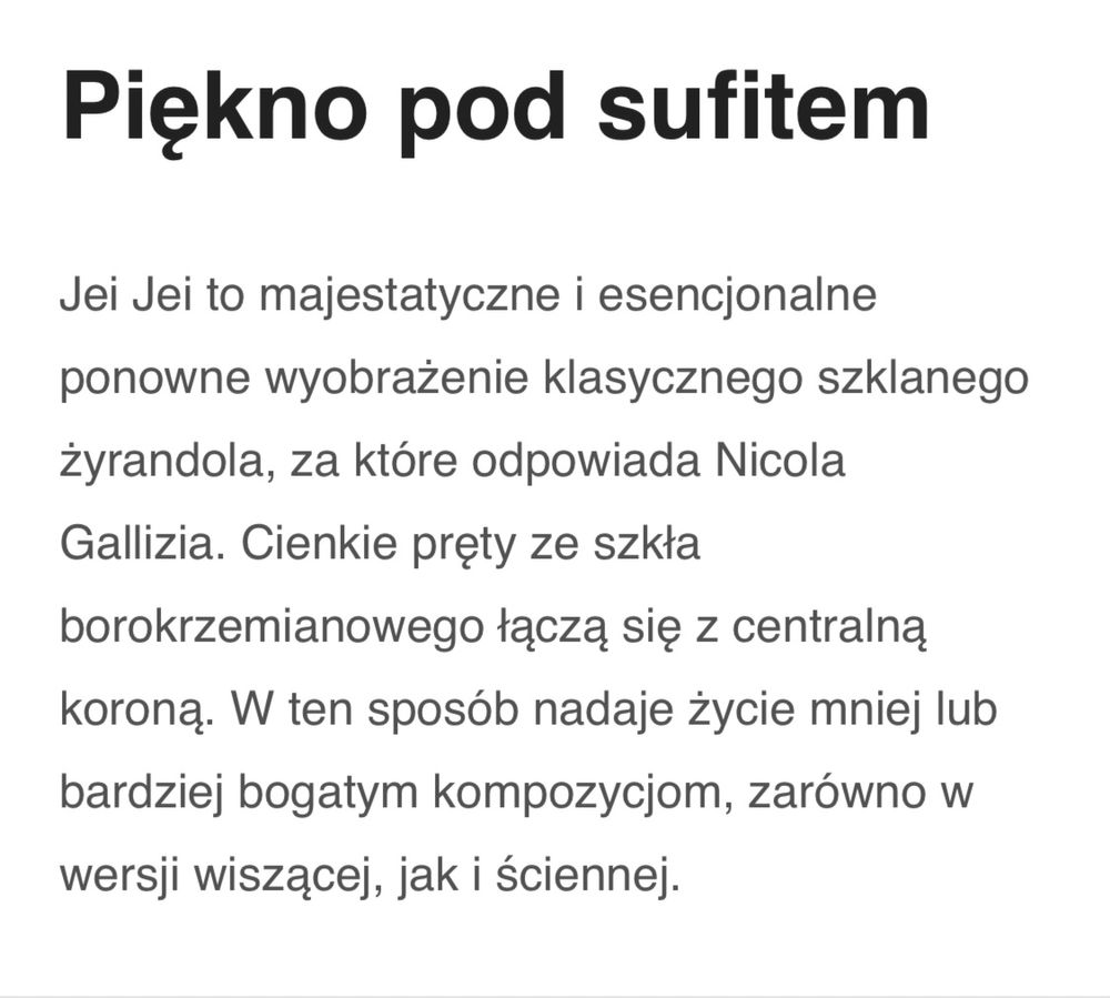 Kinkiet, niepowtarzalna i wyjątkowa lampa, Jei Jei Penta Light Italy