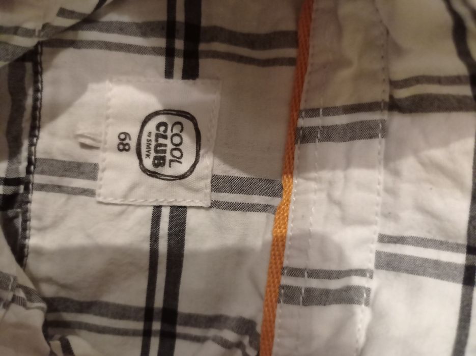 Elegancki komplet ubranko dla chłopca 68 74 smyk jak nowe krata