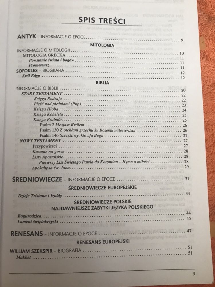 Ściąga greg lektury polski