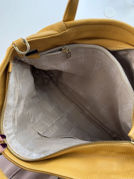 Skórzana torebka włoskiej marki premium RIPANI, shopperka