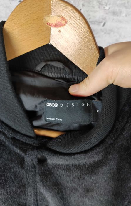 Kurtka Asos bomberka varsity bejsbolówka czarna r. M/L