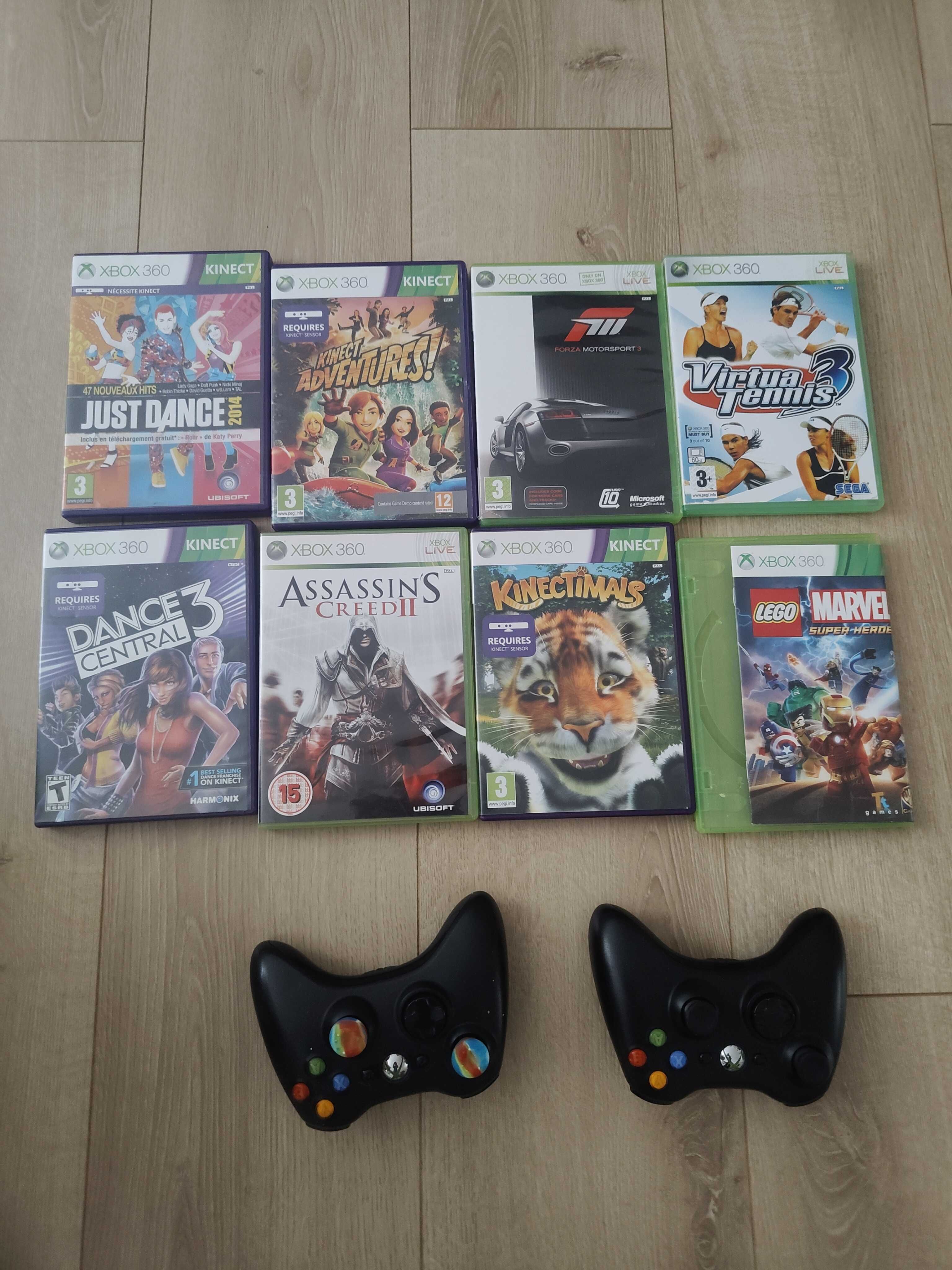 Konsola Xbox 360 Kinect+ 2 pady+ gry