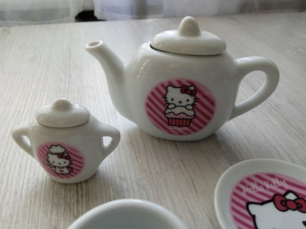 Porcelanowy zestaw hello kitty mini dla dzieci