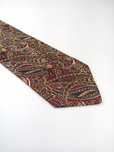 Borsalino włoski czerwony jedwabny krawat paisley wks356m