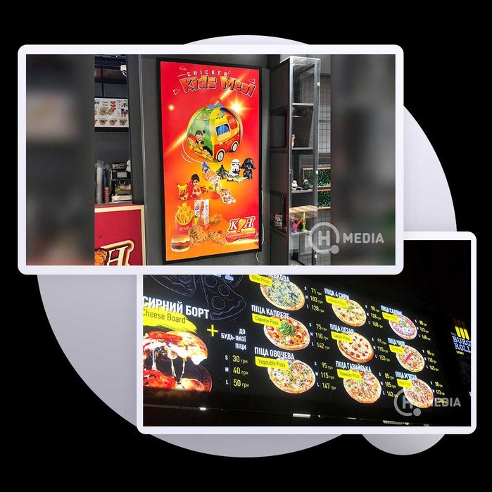 Наружная реклама Р7 Лайтбоксы и светодиодная реклама. Печать баннеров