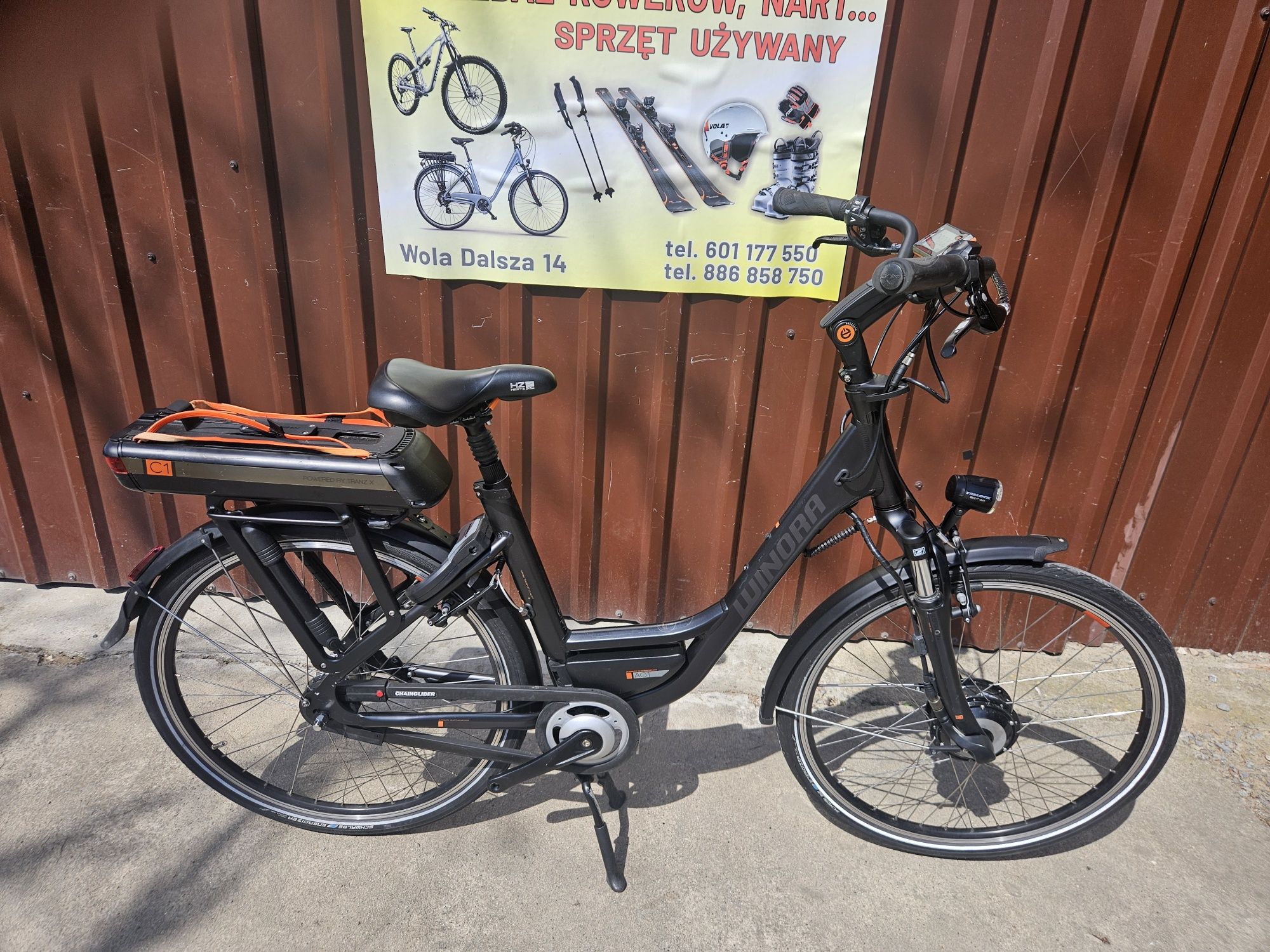 Rower elektryczny miejski damka winora aluminowy 1400km
