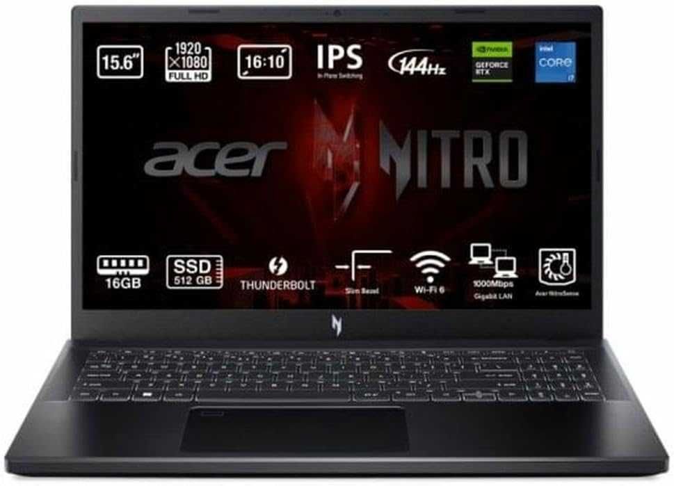 NOVO Portátil Acer Nitro V15 i5-13420H/16GB/512GB SSD/RTX 4050/15.6"