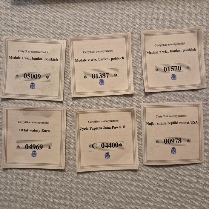 Zestaw 6 numizmatyków