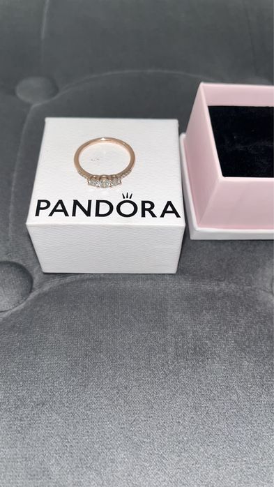 Anel ouro rosa da Pandora