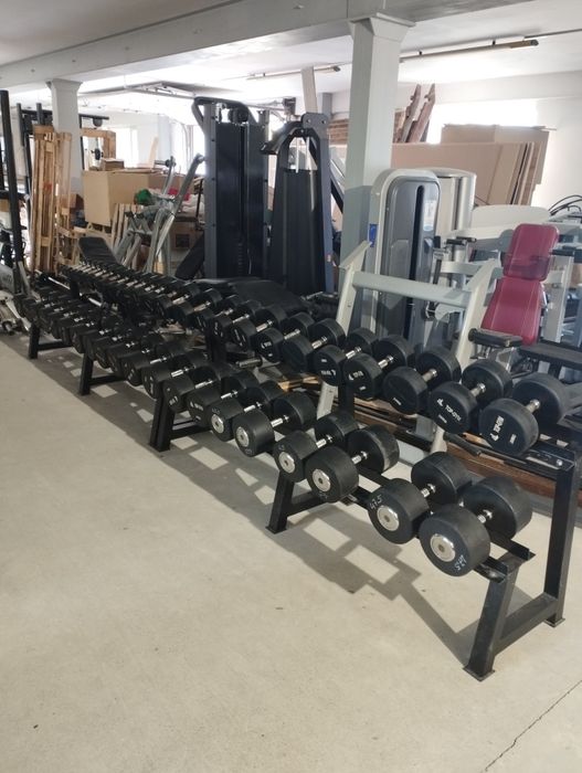 Hantle ogumowane zestaw 2-50kg Top Gym Bauer fitness sztangielki