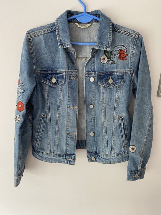 Kurtka jeansowa ramoneska z haftami r. XS/S Lcw Jeans