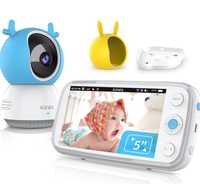 KAWA Baby Monitor, відеоняня з камерою та аудіо, 5-дюймовий HD-екран 7