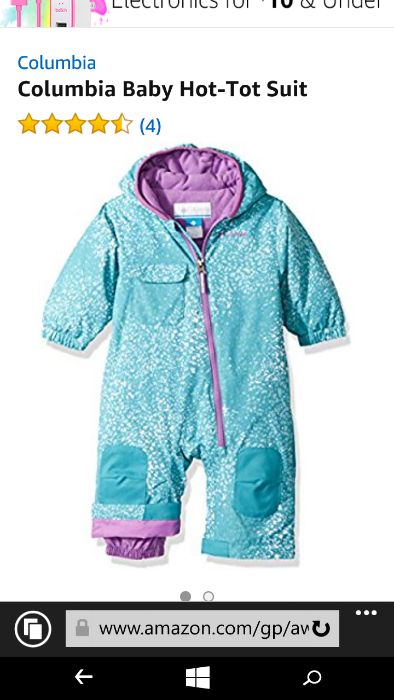 Columbia Baby Hot-Tot Suit 3-6 м комбинезон