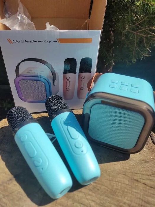 Дитяча Портативна колонка караоке bluetooth колонка2 мікрофони