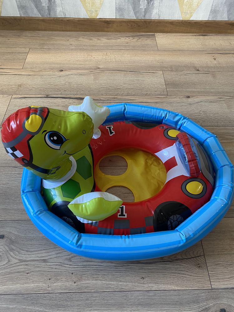 Дитячий надувний круг-пліт для плавання з ніжками