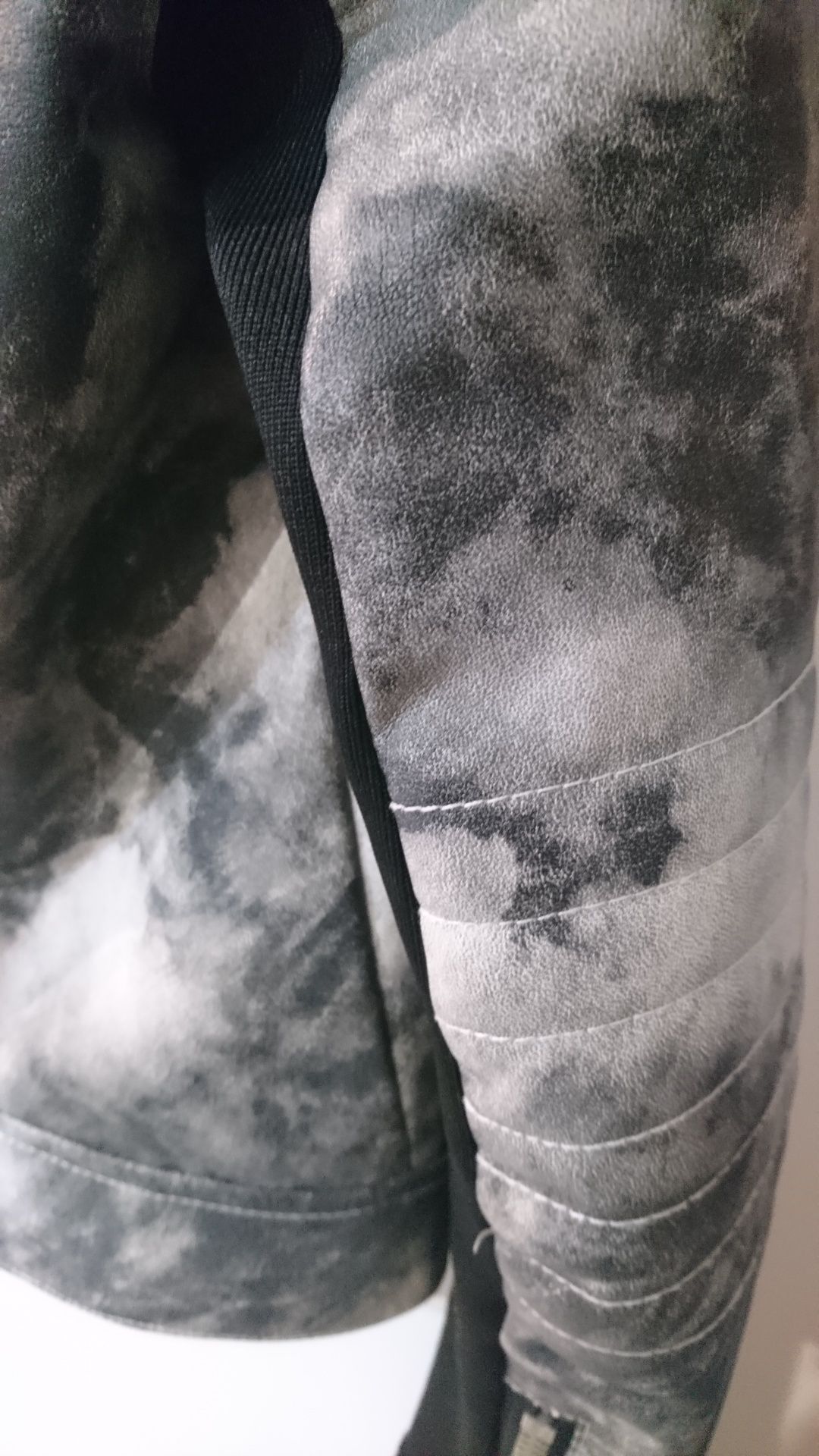H&M Ramoneska skóra grafit marmurkowa xs 34