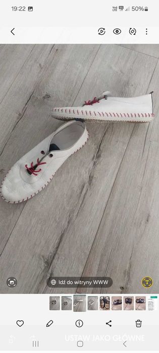 Białe skórkowe buty