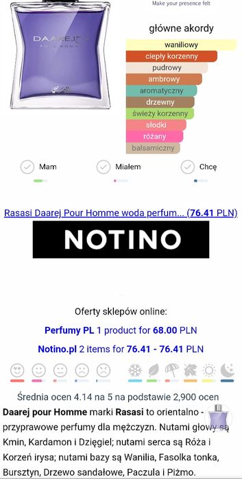 Perfumy Rassasi Daarej