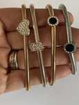Conjunto 4 pulseiras inox extensíveis