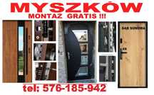 Drzwi wewnątrzklatkowe zewnętrzne ocieplone, wejściowe z montażem ,