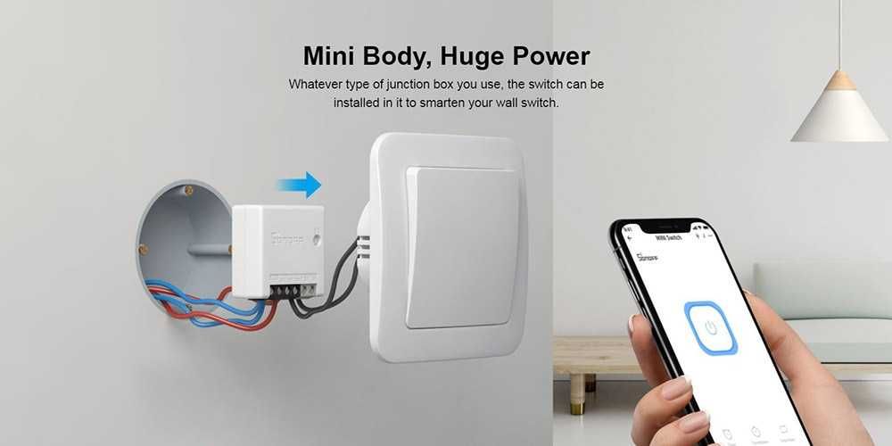 Interruptor SONOFF mini wifi alexa google automatização NOVO