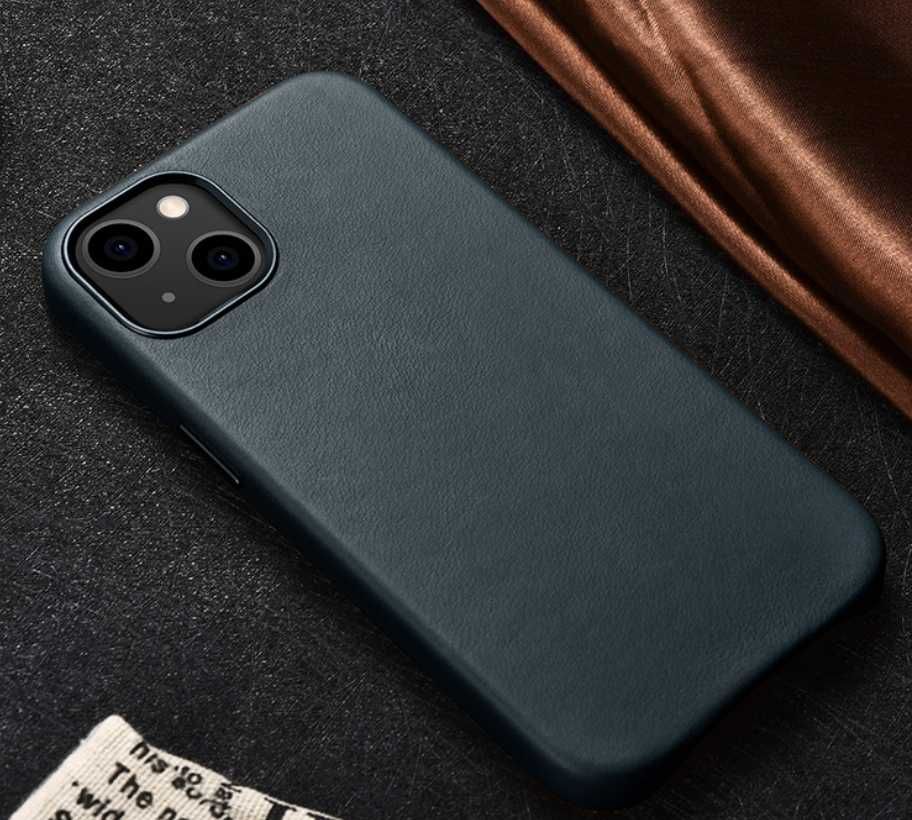 Премиум чехол кожаный натуральная кожа iphone 13 pro max с magsafe
