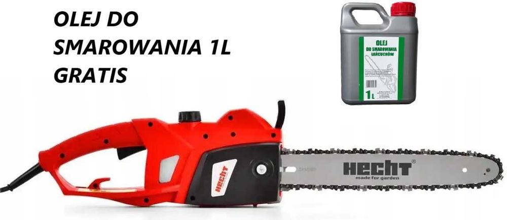 Mocna pilarka piła elektryczna HECHT 2039 prowadnica 35cm olej gratis