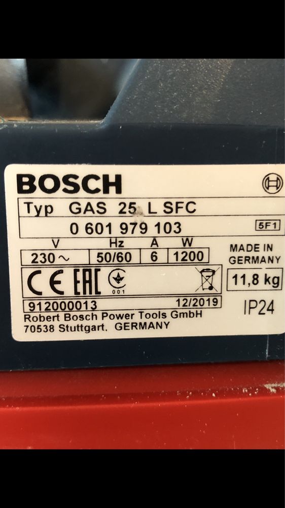 Odkurzacz przemysłowy BOSCH GAS 25