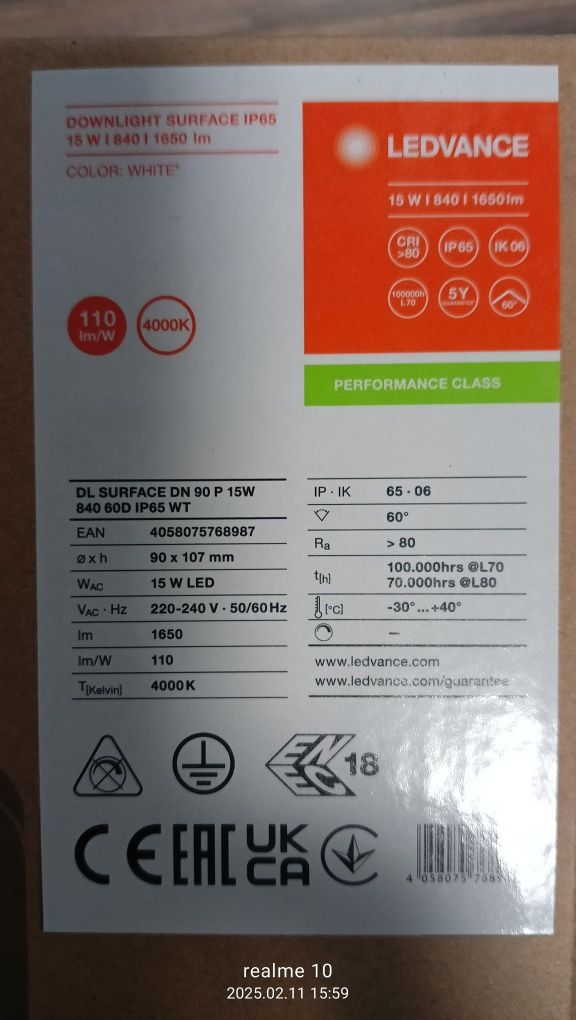 Ledvanse LED Lampa/oprawa natynkowe Nowe
